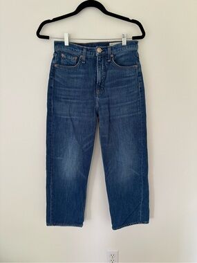 Rag & Bone Women’s Ruth Super High-Rise Straight Leg Jeans in Dark Blue 26